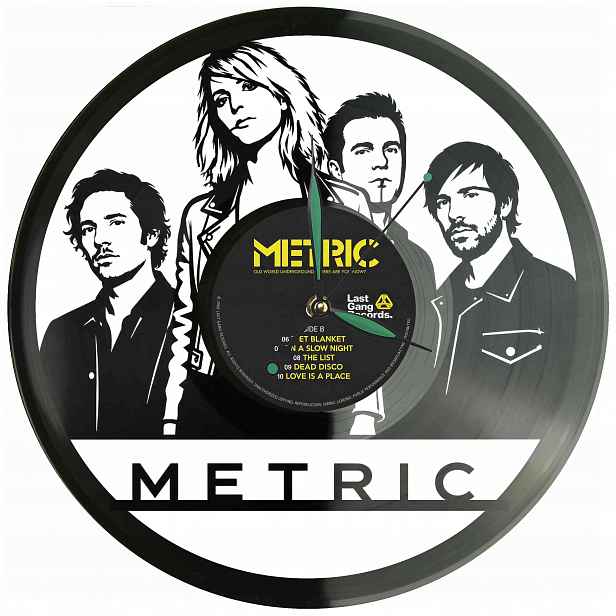 Metrický Vinylový Nástěnný Hodinový Stroj Vinylová Deska Dárek Památka Dárek