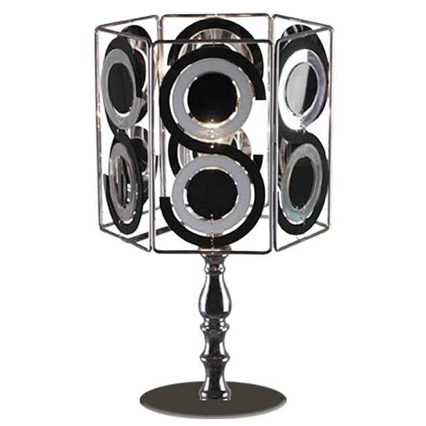 Stolní lampa Nemo chrom/černá