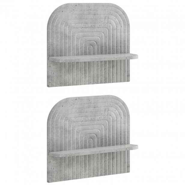 vidaXL Nástěnná polička 2 ks Betonově šedá 41 x 13.5 x 37.5 cm
