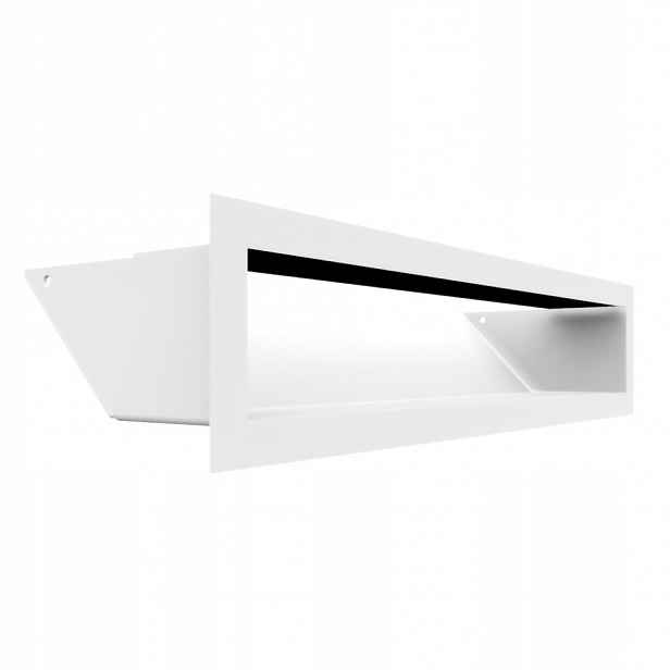 Ventilační krbová mřížka Luft pro krb Sf 90x400 bílá 9x40 kovová