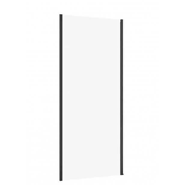 Cersanit Larga - Sprchová stěna 90 cm, černá/čiré sklo S932-134