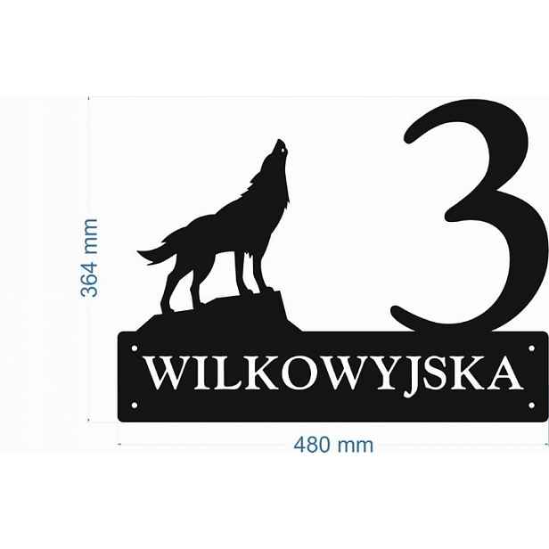 Číslo Na Dům 48 cm Tabule Adresa Ocel 2 mm Grafika 118