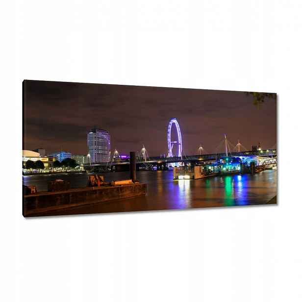 Obrazy 115x55 Fialový London Eye
