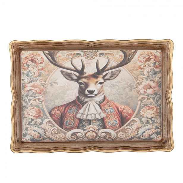 Servírovací podnos s jelenem Collection Aristocrat - 31*22*2 cm Clayre & Eef