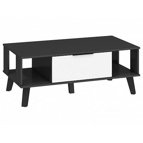 Velký konferenční stolek OSMAK, černá/bílý lesk