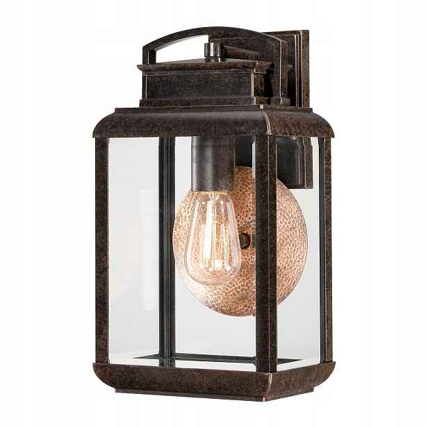 Venkovní nástěnné svítidlo industriální vintage retro hnědé IP44 Quoizel