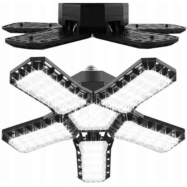 80W Výkonná Stropní Pracovní Dílenská Lampa Stropní Svítidlo Do Garáže Led Žárovka