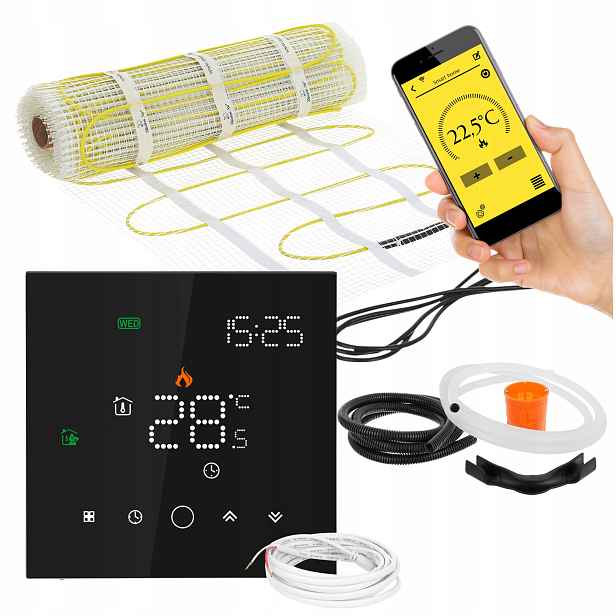 Komplet podlahového vytápění podlahy vyhřívací podložka MA160W/m² 1,5m² WIFi