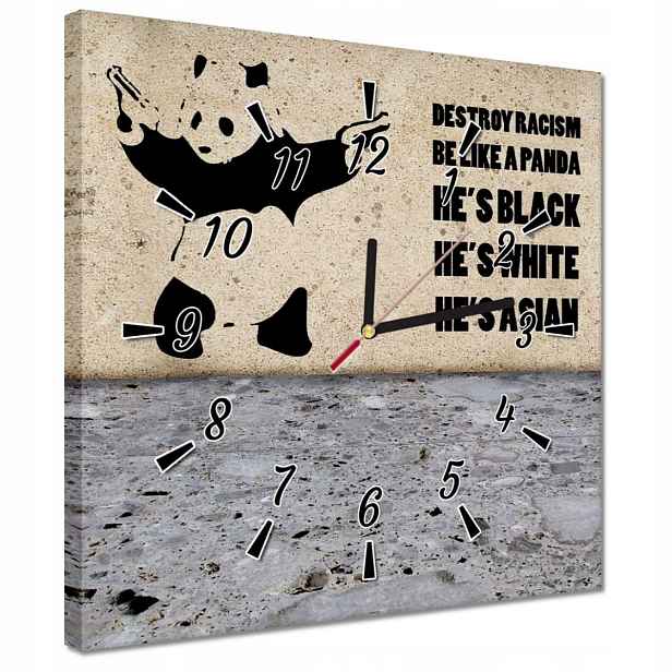 30x30 Banksy Panda Hodiny
