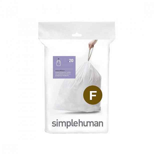 Sáčky na odpad, kód F, 25 L / 20 ks, plastové - simplehuman