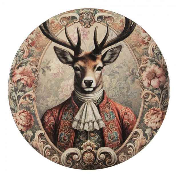 Servírovací talíř s jelenem Collection Aristocrat L - Ø 40*1 cm Clayre & Eef