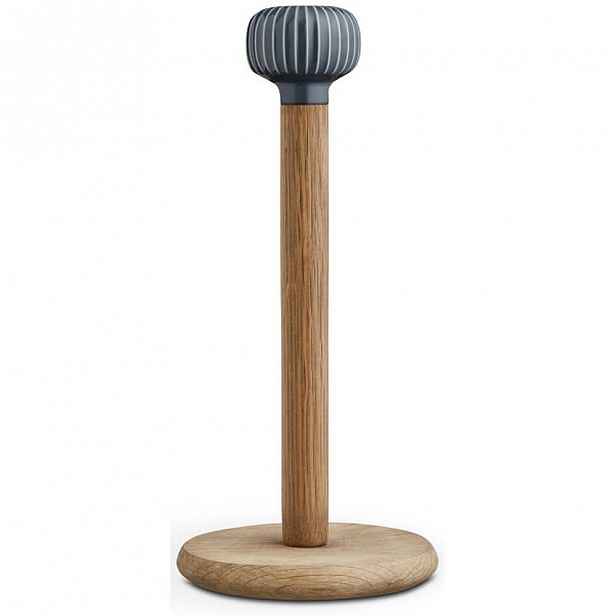 Stojan na papírové utěrky z dubového dřeva s antracitovým detailem z porcelánu Kähler Design Hammershoi