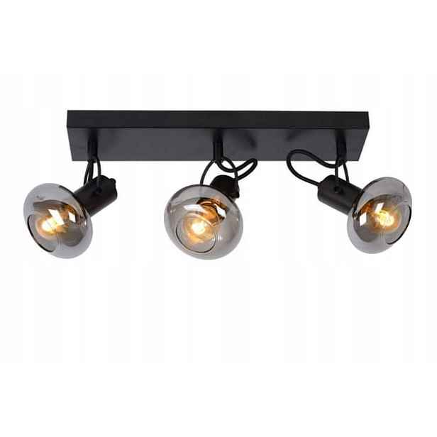 Stropní Svítidlo Reflektorová Lucide E14, 3x25W, kouřová/černá