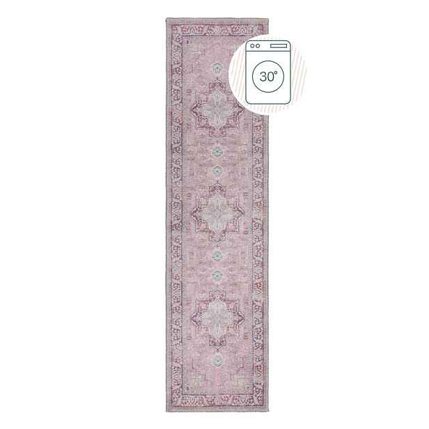 Světle červený pratelný běhoun s příměsí recyklovaných vláken 60x230 cm Windsor – Flair Rugs
