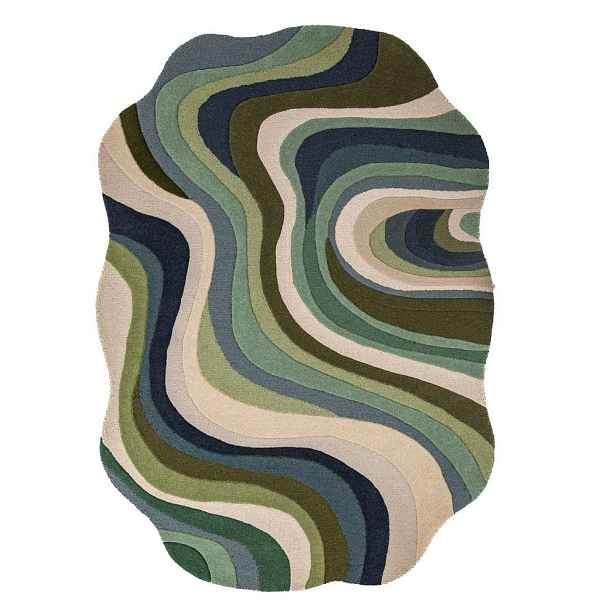 Zelený ručně tkaný vlněný koberec 160x230 cm Envy Wool – Flair Rugs