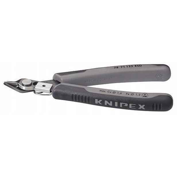 Boční štípací kleště pro elektron.ESD, oxidační kleště na drát 125 mm Knipex