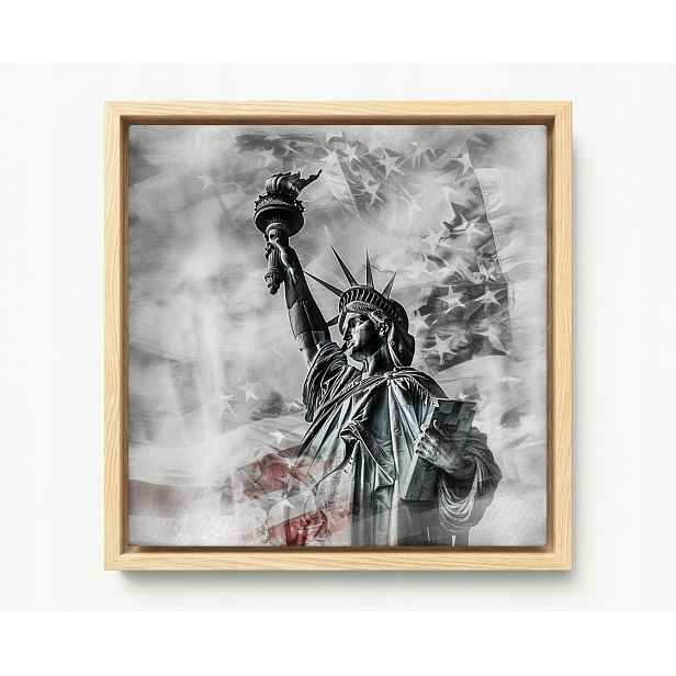 Obraz Rám American Box Socha Svobody Symbol Ikona Amerika Usa 50x50