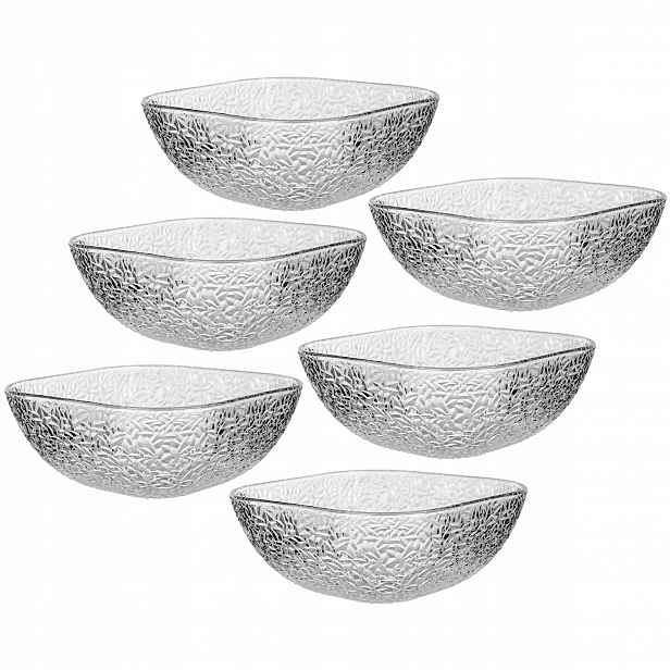Salátová Miska Skleněná Na Svačiny Ovoce Salát Misky 20 cm Set 6 ks