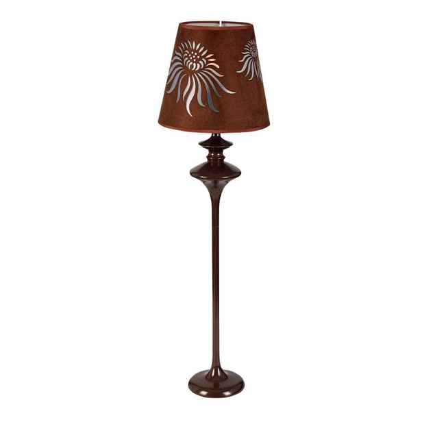 Stolní lampa Iman Brown Metal/Velvet