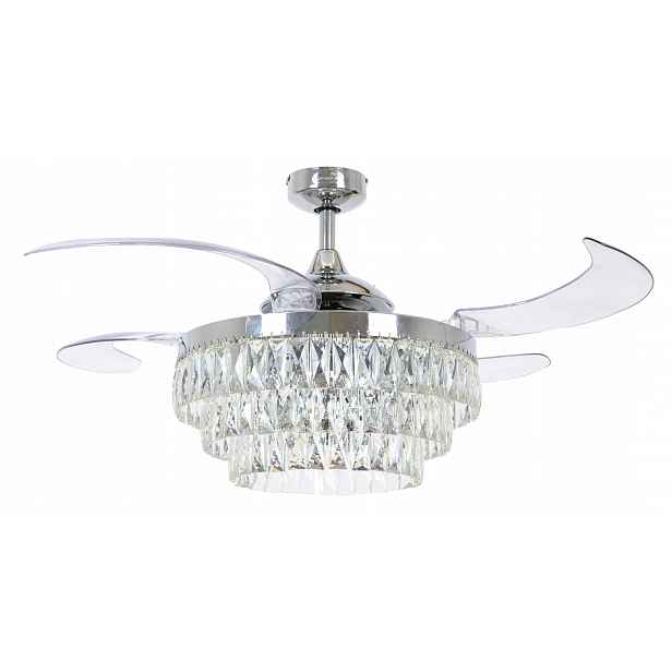 Stropní ventilátor Beacon Fanaway Veil stříbrný/šedý lustr