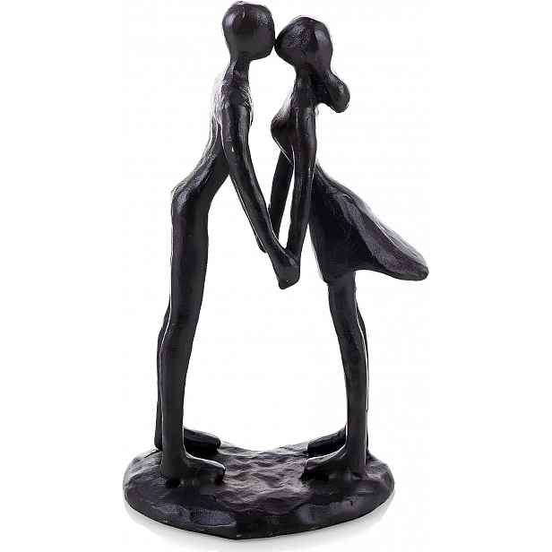 Figurka Pár Líbající Se Černá 18,5 CM Romantická Socha Dárek