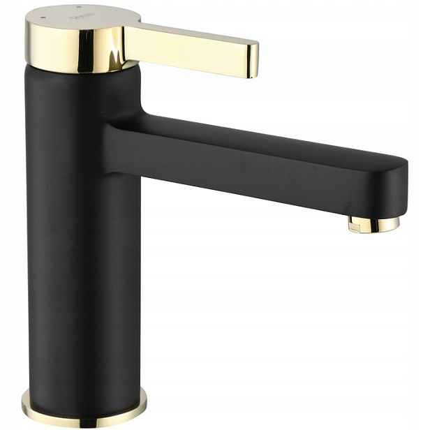 Umyvadlová baterie Polo Black Gold černá, nízká