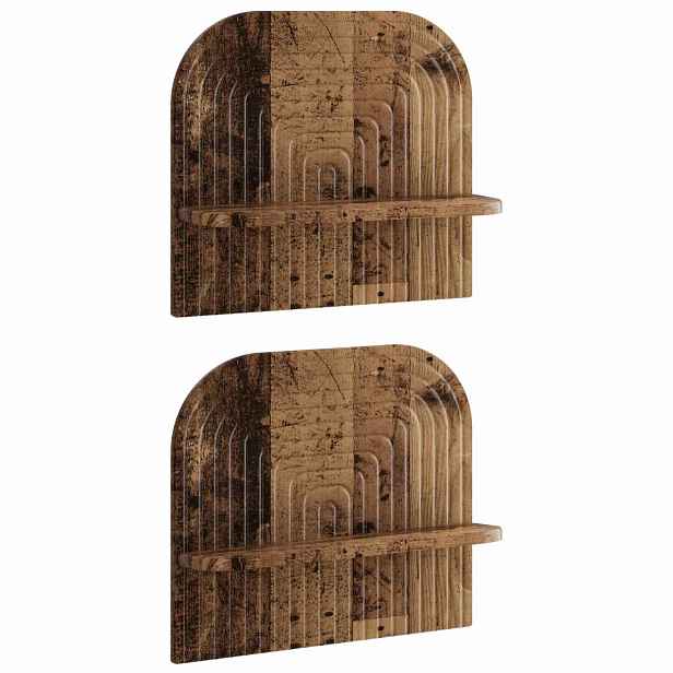 vidaXL Nástěnná polička 2 ks Staré dřevo 41 x 13,5 x 37,5 cm