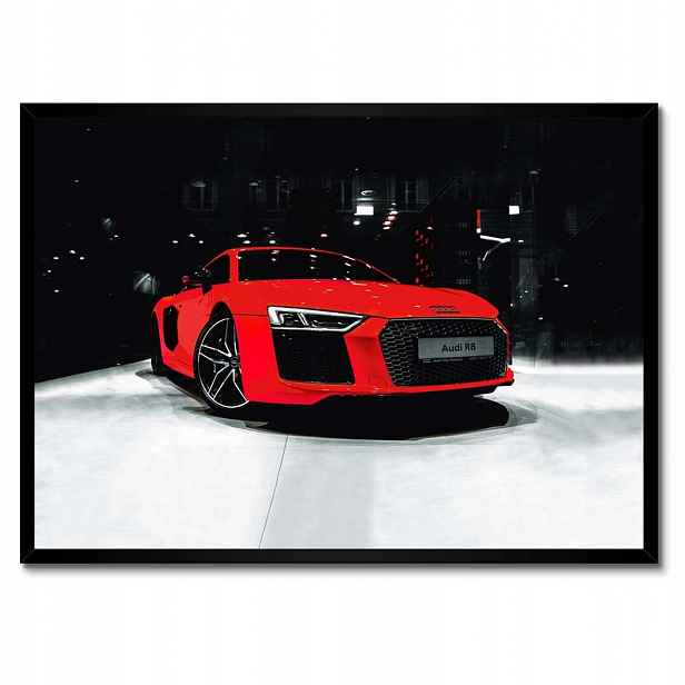 Plakáty v rámu 70x50 Červené Audi Audica R8