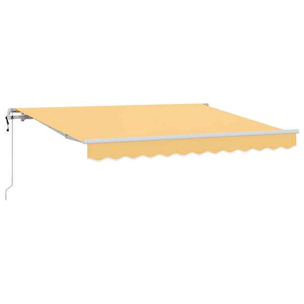 vidaXL Stahovací markýza Písková 450 × 350 cm Látka a hliník