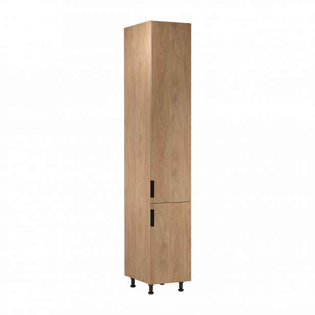 Vysoká kuchyňská skříň SALERNO - šířka 40 cm, dub, pravé provedení