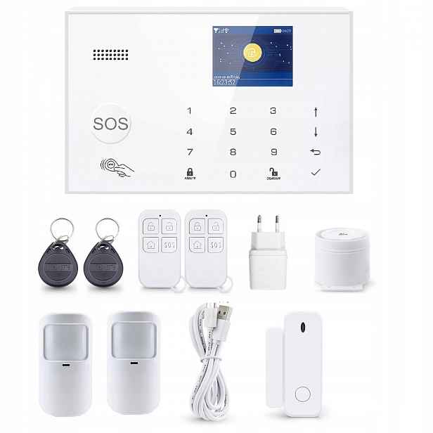 Alarmový Systém LCD 2.4' Gsm WiFi Tuya Smart Pl 2xPIR