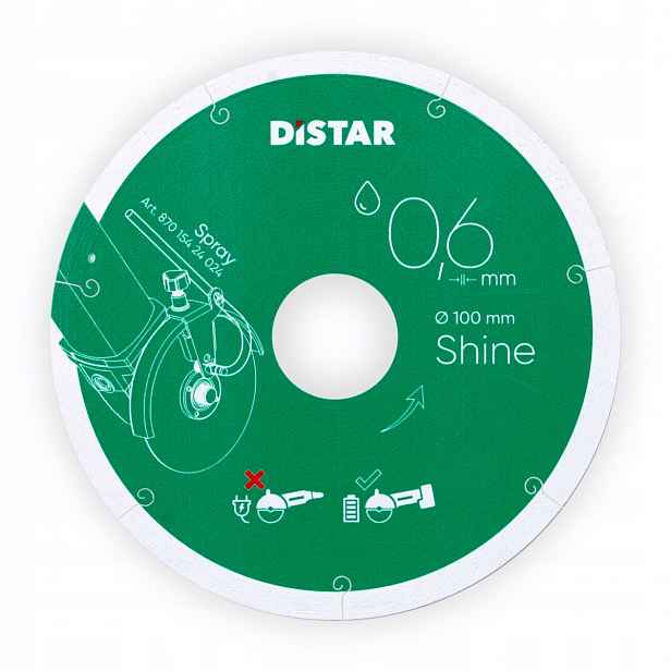 Distar Diamantový Kotouč Shine 0,6 mm 100 mm Přesné Řezání 11133034025