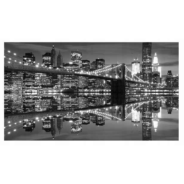 Fototapeta Město V Noci New York Na Flizelině Obývací Pokoj Ložnice 254x184