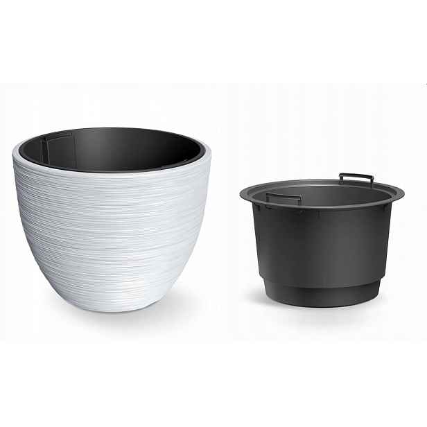 Květináč bílý plast Prosperplast 39 cm x 39 x 32 cm