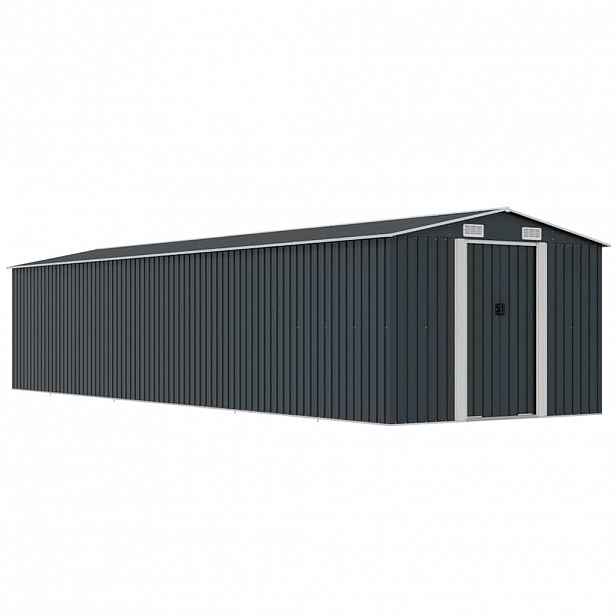 vidaXL Zahradní domek antracitový 257x990x181 cm pozinkovaná ocel