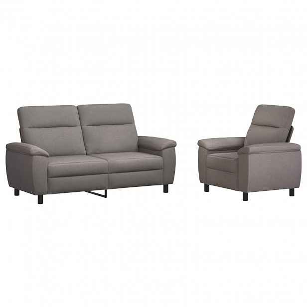 vidaXL Set pohovek 2 pcs Taupe Textil