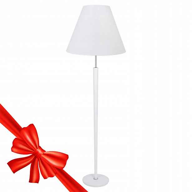 Bílá Stojací Lampa Do Obývacího Pokoje S Jednoduchým Vzorem
