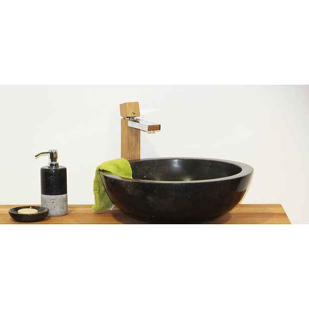Indera Gemma 501 Ø 50 cm Black Kamenné umyvadlo leštěný mramor 57012