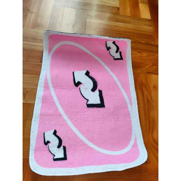 Koberec Kožešinový Karta Změna směru Růžová 60 x 40 cm Podložka