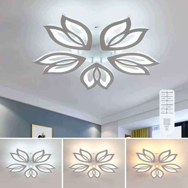Led stropní svítidlo lustr do ložnice moderní s dálkovým ovládáním 37W 3330lm