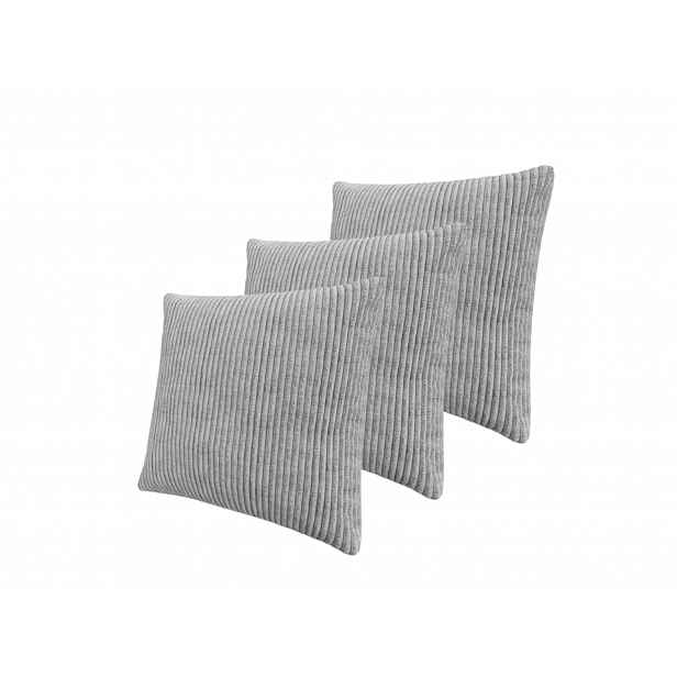 Set 3x dekorativní polštář 50x50 cm ZANE - šedý