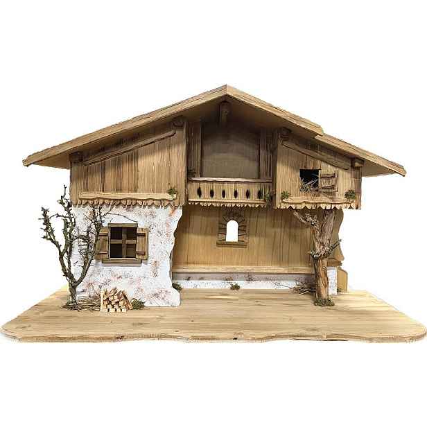Vánoční Betlém *premium Světlý* 118x50x68,5 cm pro postavy 25-30 cm