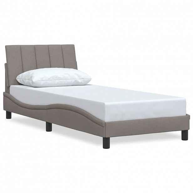 vidaXL Rám postele bez matrací Hanko taupe 90x200 cm textil