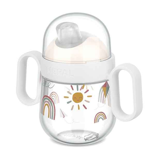 Béžový plastový dětský hrnek 200 ml Sunshine & Rainbow – Mepal