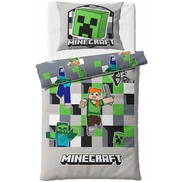 Oboustranné bavlněné ložní povlečení Minecraft World