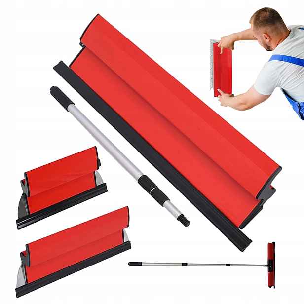 Špachtle Na Omítku Nůž Na Stěrky Nerezová Stěrka 20/40/60CM Teleskopická Tyč