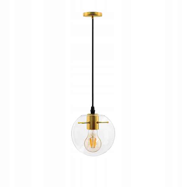 Závěsná lampa Loft Gold 15 cm E27 Skleněná koule