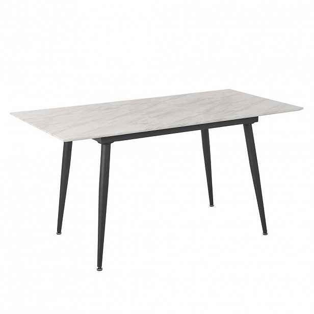 Beliani JÍDELNÍ STŮL 120-150/80/75 cm Bílý černý Obdélníkový Eftalia