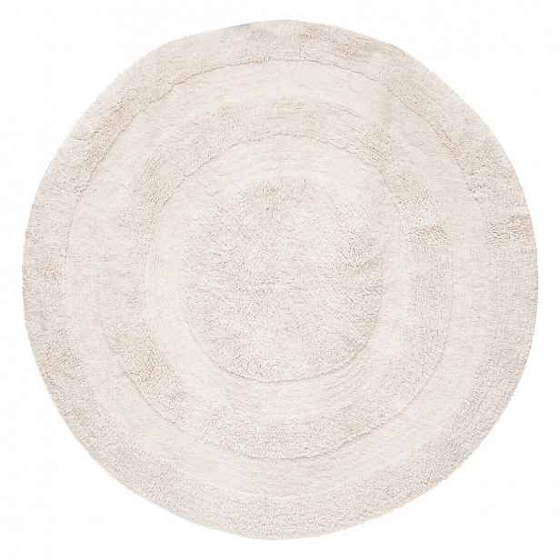 Bílý kulatý koberec SPIRALE 120 cm