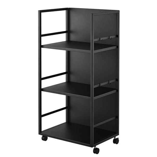 Černý kovový pojízdný regál 42x84,5x32 cm Tower – YAMAZAKI